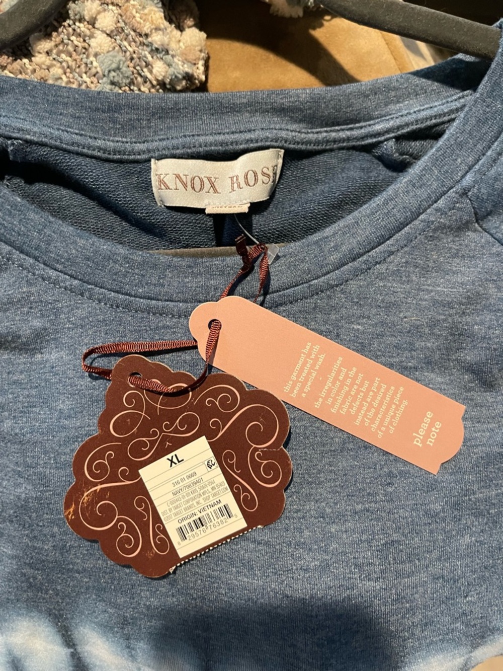 Knox Rose Heathered Blue Crewneck Tee